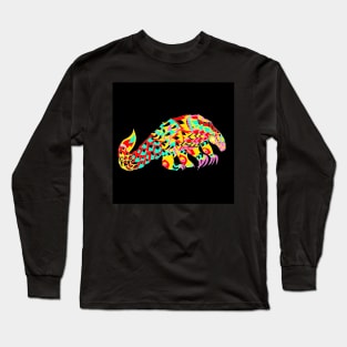 anteater pangolin rainbow ecopop Long Sleeve T-Shirt